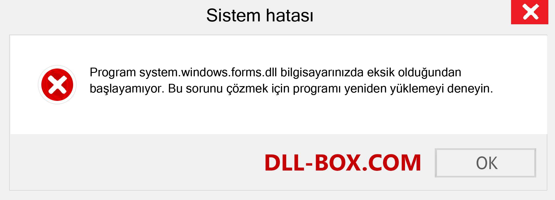system.windows.forms.dll dosyası eksik mi? Windows 7, 8, 10 için İndirin - Windows'ta system.windows.forms dll Eksik Hatasını Düzeltin, fotoğraflar, resimler